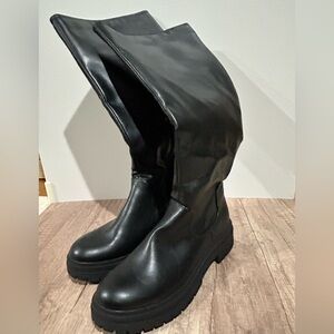 Black Knee-High Boots